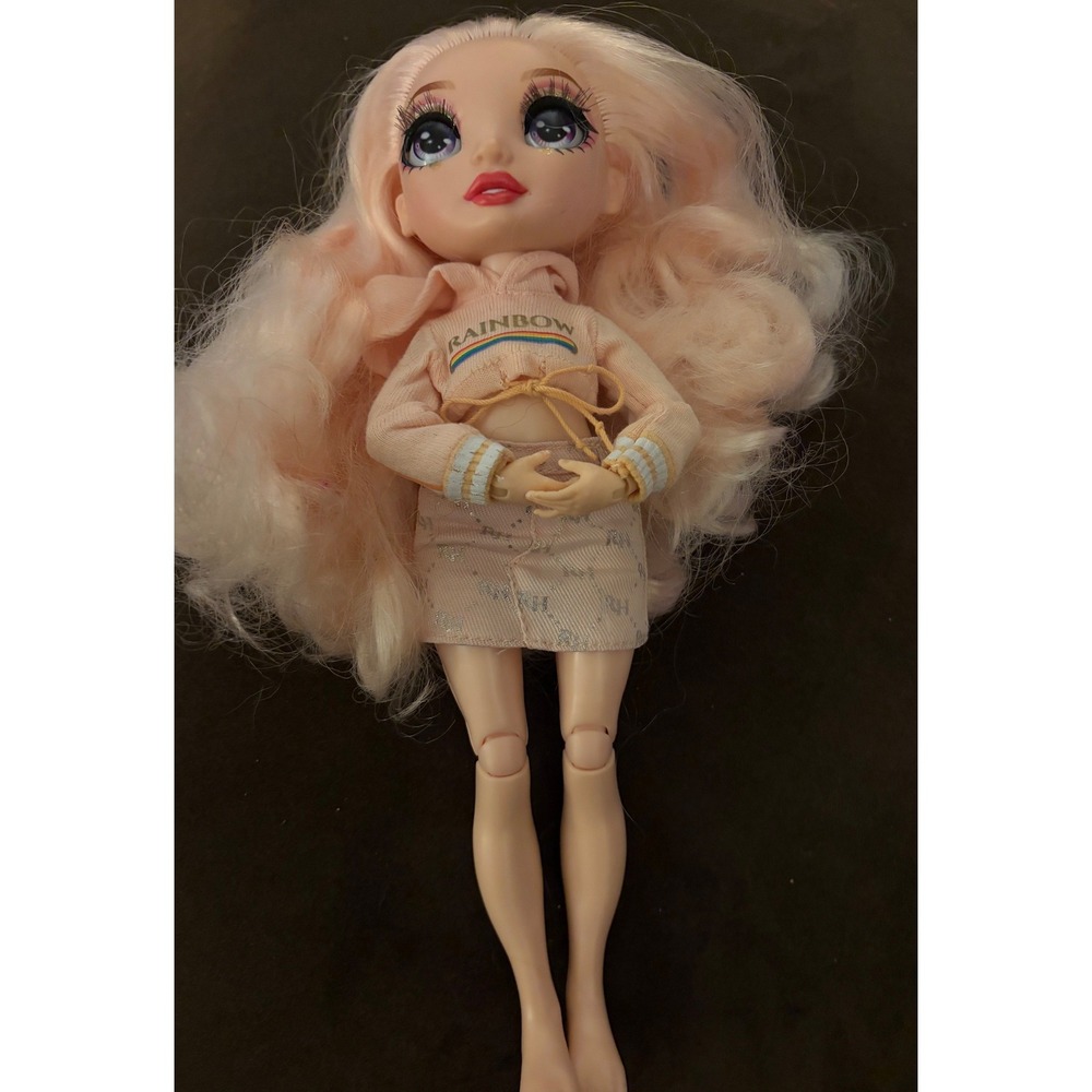 Rainbow High Bella Parker Fashion Doll Pink Hair Hoodie and Skirt No Shoes‎ RH1